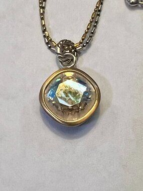 The Brighton Venusian 5 two tone Bezel Set Cushion Cut Crystal Necklace